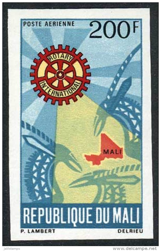 Sc.C103, 1970 Rotary, Map, IMPERFORATE Variety, VF! - Mali (1959-...)