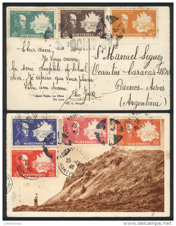 PC Franked With 7 Different Stamps, Sent To Argentina On 26/NO/1946, Extremely Rare Destination, VF Quality! - Autres & Non Classés