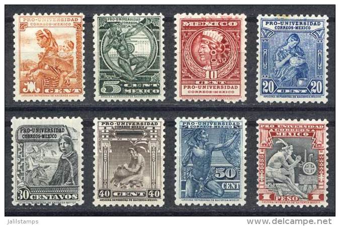 Sc.698/704 + RA13B, 1934 Pro-Universidad, The Set Up To 1P., VF Quality, Catalog Value US$310+ - Mexiko