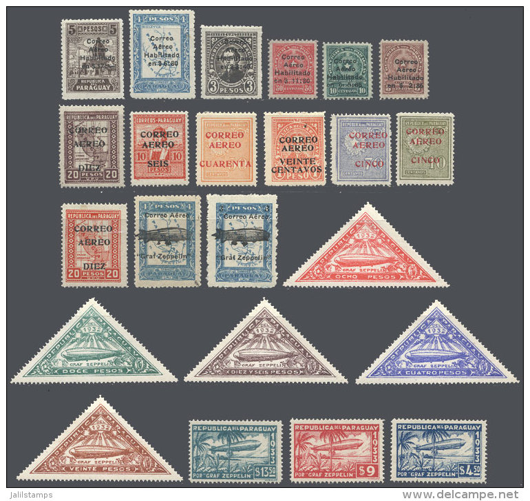 Complete Sets Issued Between 1929 And 1940, Some Stamps Are MNH, The Rest Mint Lightly Hinged, And All Of VF... - Paraguay