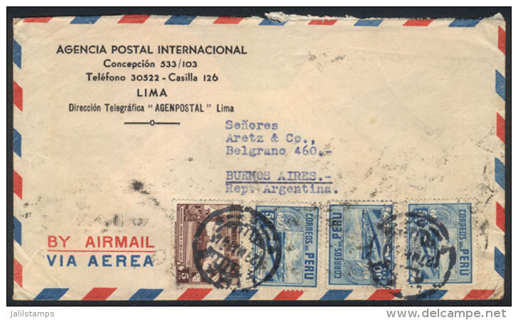 17 Airmail Covers Sent Between 1940 And 1944 To Argentina, With Very Nice Combinations Of Frankings, VF Quality! - Pérou