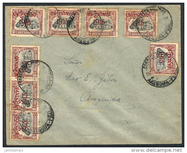 Cover Used In Arequipa Franked By Sc.193 X8, Very Pretty! - Pérou