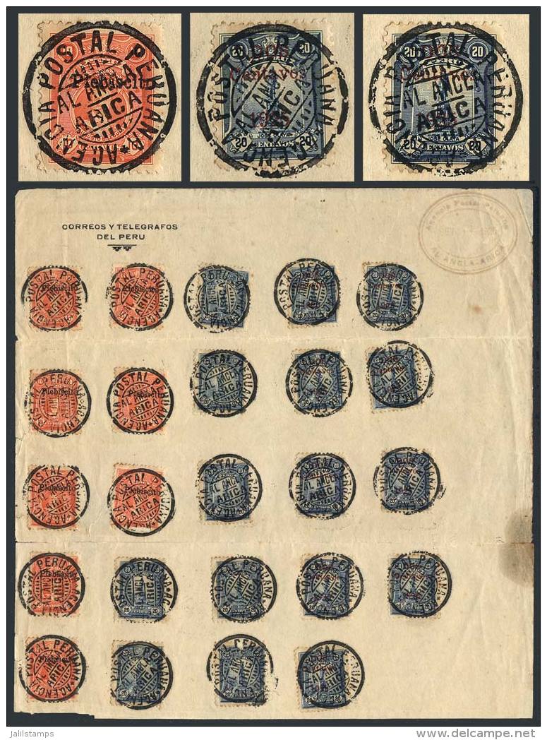 Sheet With Letterhead "Correos Y Tel&eacute;grafos Del Per&uacute;" And Oval Datestamp At Top Right Of "Agencia... - Pérou