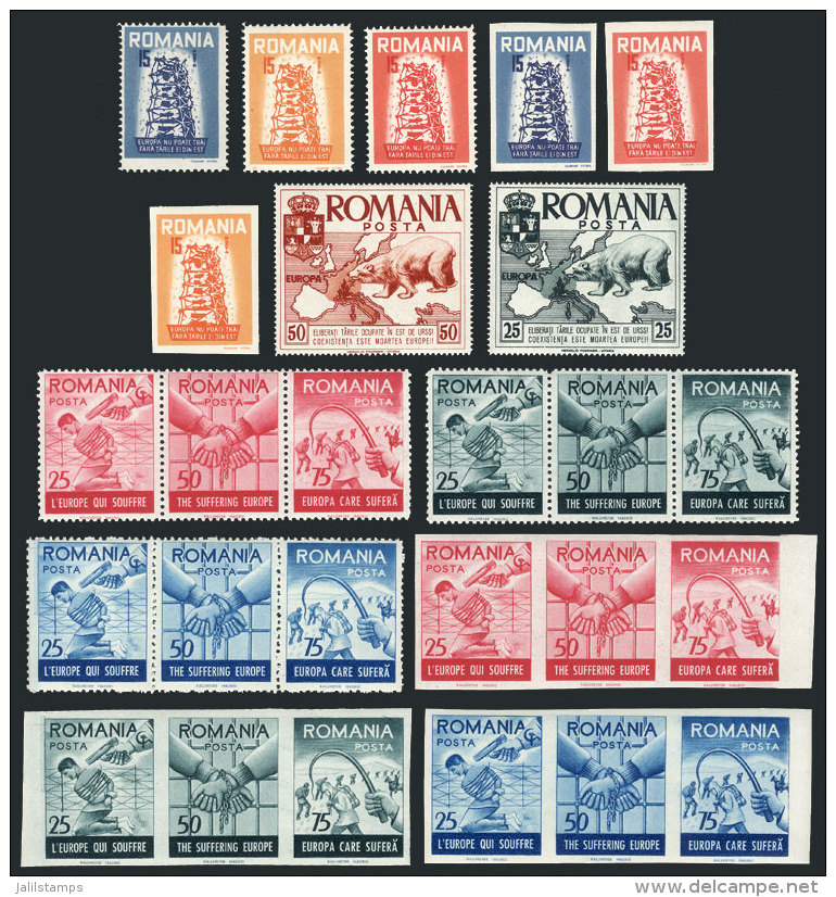 Lot Of Unofficial Sets (perforated And Imperforate), Issued Against Soviet Rule In Eastern Europe, Excellent... - Autres & Non Classés