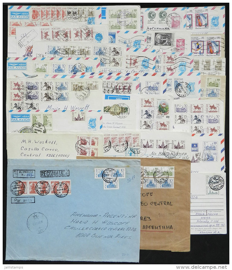 29 Covers Or Postal Stationeries Used Between 1991 And 1993, Most Sent To Argentina, Very Nice And Interesting... - Autres & Non Classés