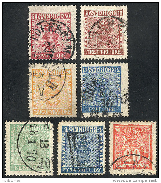 7 Very Old Stamps, Used, Fine General Quality (few With Minor Defect), Scott Catalog Value Approx. US$240, Low... - Autres & Non Classés