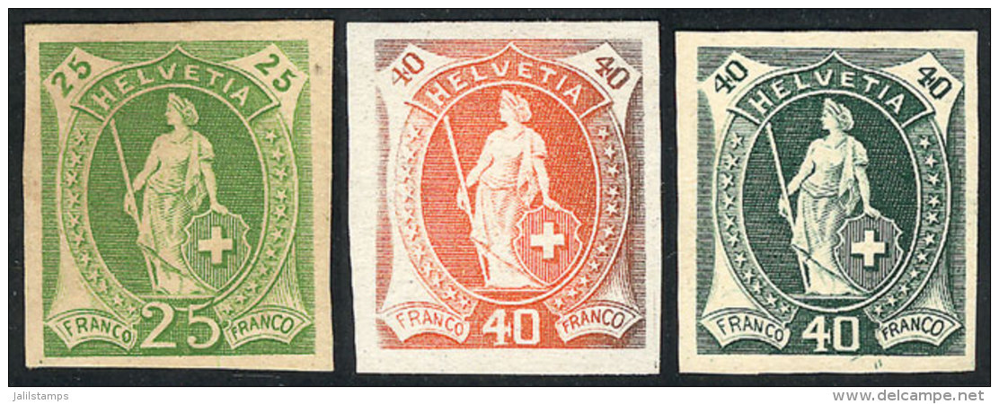 Sc.83, Proof In Green On Thick Vertically Laid Paper, And Sc.84, 2 Proofs On Thin Paper, VF Quality! - Autres & Non Classés