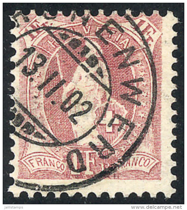 Sc.87b, 1901 1Fr. Light Lilac, Perf 12 X 12&frac12;, Used, VF Quality, Catalog Value US$350 - Sonstige & Ohne Zuordnung