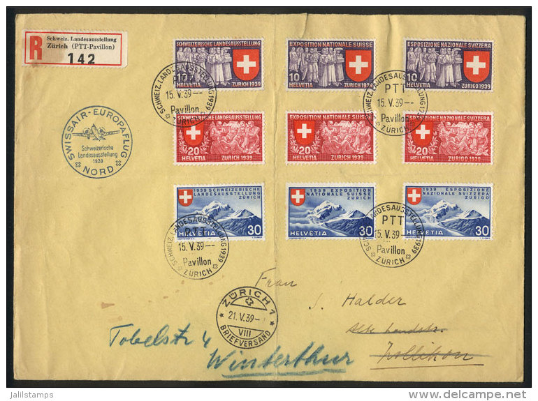 Registered Cover Franked By Sc.247/255, With Special Postmark Of The Z&uuml;rich Exposition Of 15/MAY/1939,... - Autres & Non Classés