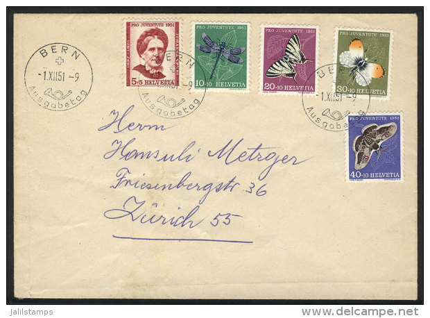 Cover Franked With Stamps Of The Pro Juventute Issue Of 1951, First Day Postmark, Very Nice! - Autres & Non Classés
