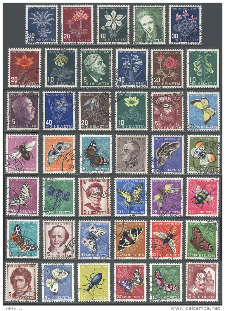 Pro Juventute 1946/51 + 1954/56, Used, Almost All Of Very Fine Quality, Yvert Catalog Value Euros 125+ - Autres & Non Classés