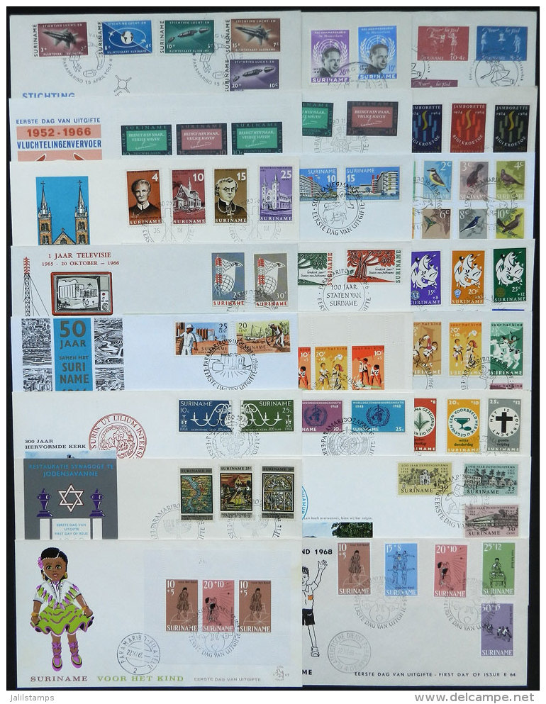 First Day Covers With Stamps Issued In 1964, 1966 And 1968, All Of VF Quality And Very Thematic! - Suriname