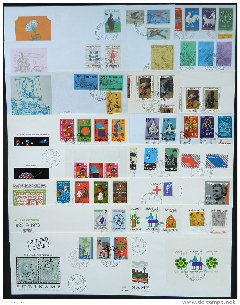 First Day Covers With Stamps Issued In 1971, 1972 And 1973, All Of VF Quality And Very Thematic! - Surinam