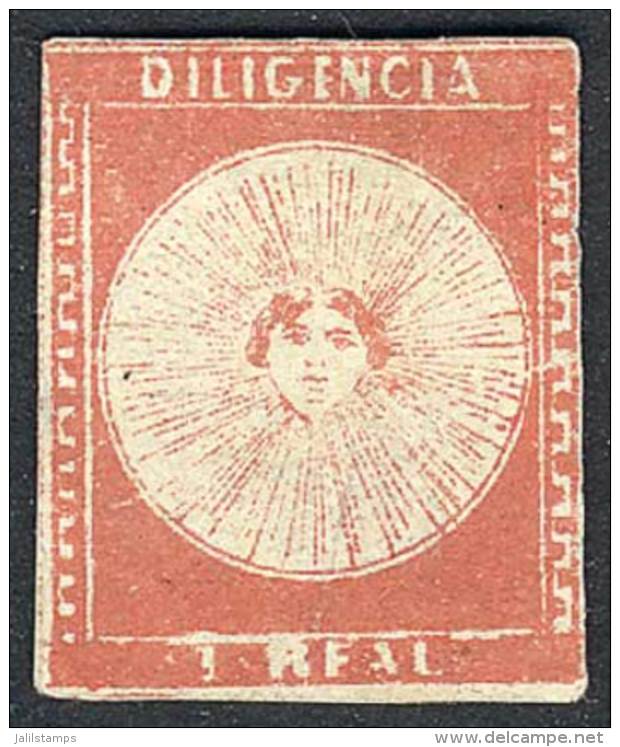 Sc.3, 1856 1R. Vermilion, Example Of Exellent Quality, And Guaranteed Genuine For Life, Very Rare! - Uruguay
