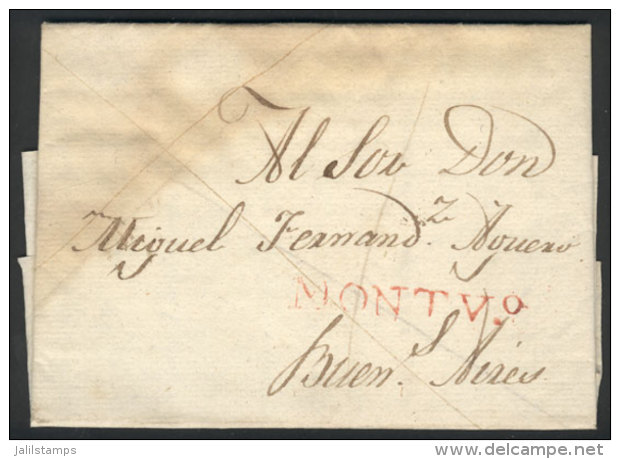 Entire Letter Sent To Buenos Aires On 23/MAY/1810 (only 5 Days After The May Revolution!!), With "MONTEV&ordm;"... - Uruguay