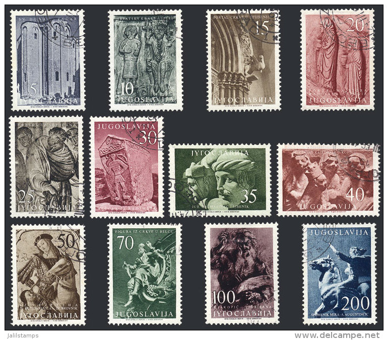 Yvert 680/691, 1956 Art, Cmpl. Set Of 12 Used Values, VF Quality, Catalog Value Euros 80 - Autres & Non Classés