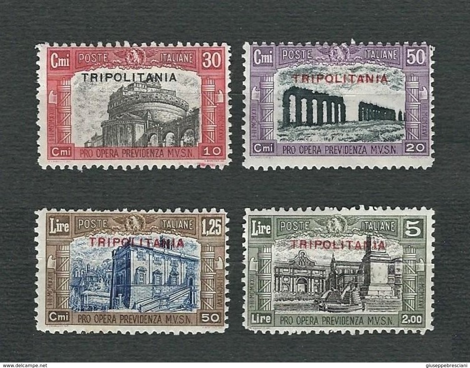 TRIPOLITANIA 1929 - Pro Opera Di Previdenza M.V.L.N - 4 Valori - MH - Sa IT-TP 50-53 - Tripolitania