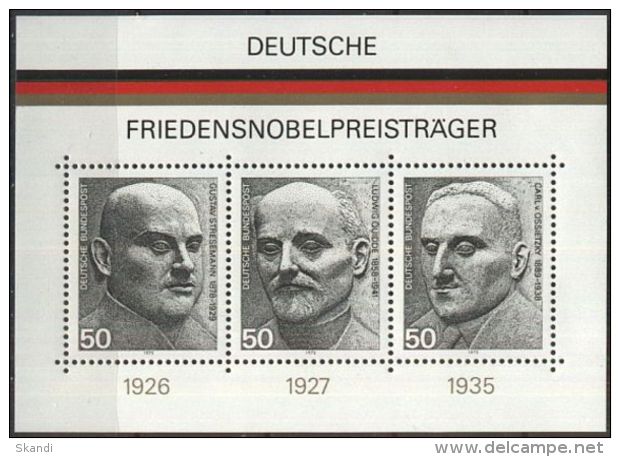 DEUTSCHLAND 1975 Mi-Nr. Block 11 ** MNH - 1959-1980