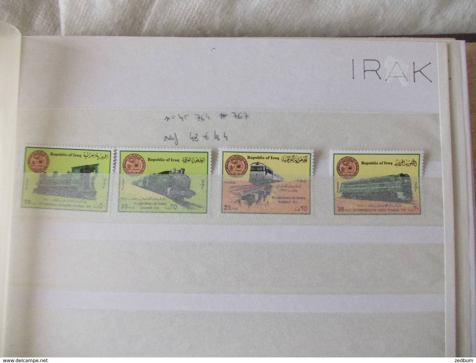 ALBUM 6 Collection De Timbres Avec Pour Thème Le Chemin De Fer Train De Tout Pays Valeur 344.55 &euro; - Colecciones (en álbumes)