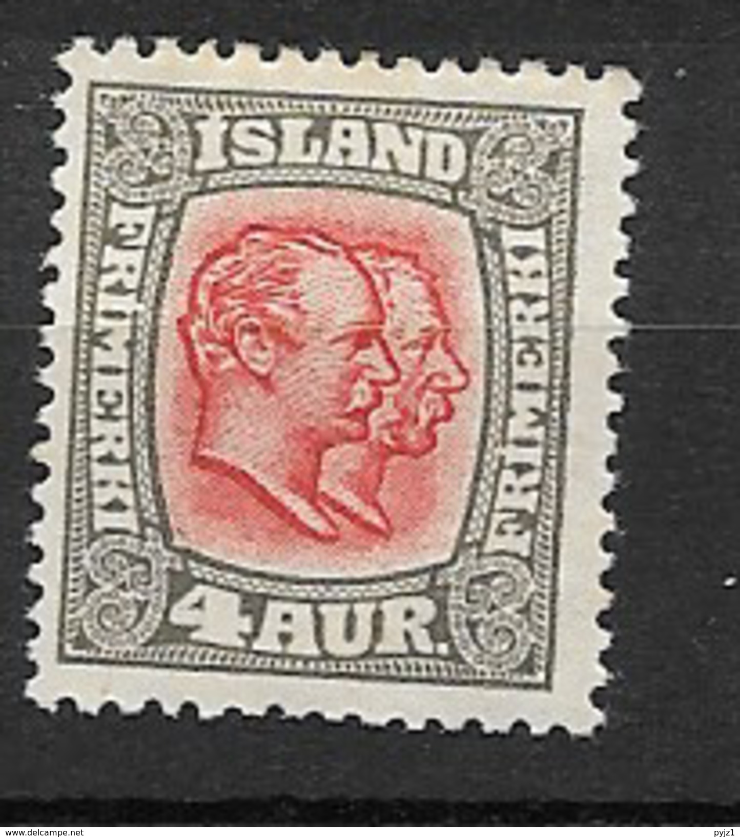 1921 MH Iceland (wmk Cross) - Neufs