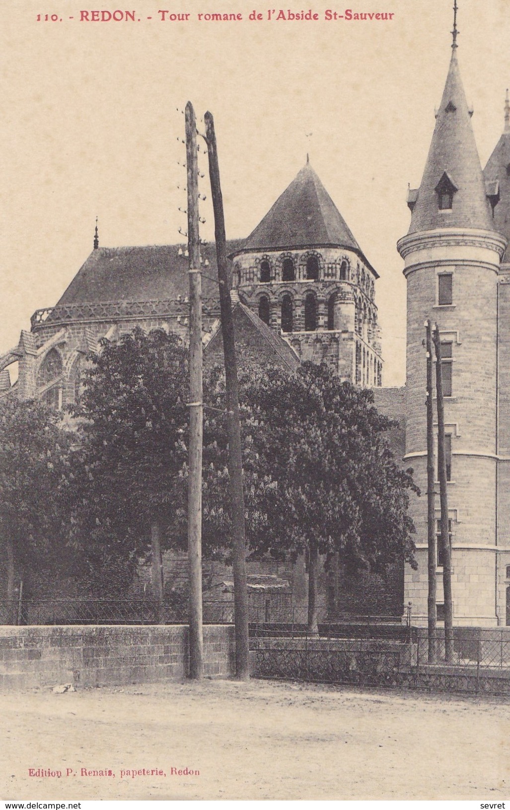 REDON - Tour Romane De L'Abside St Sauveur. - Redon