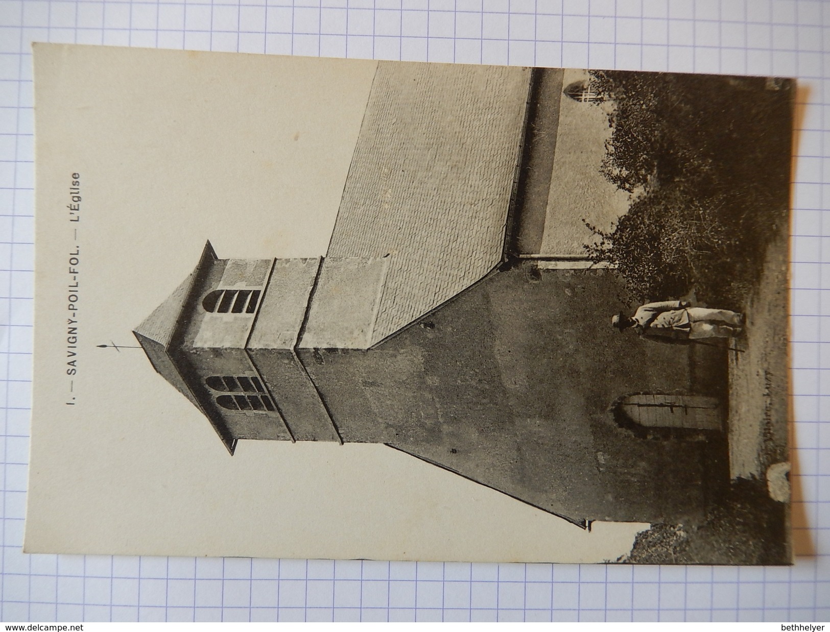 CPA - (58) SAVIGNY POIL FOL - L'EGLISE - ANIMEE - RARE -  R1204 - Other & Unclassified