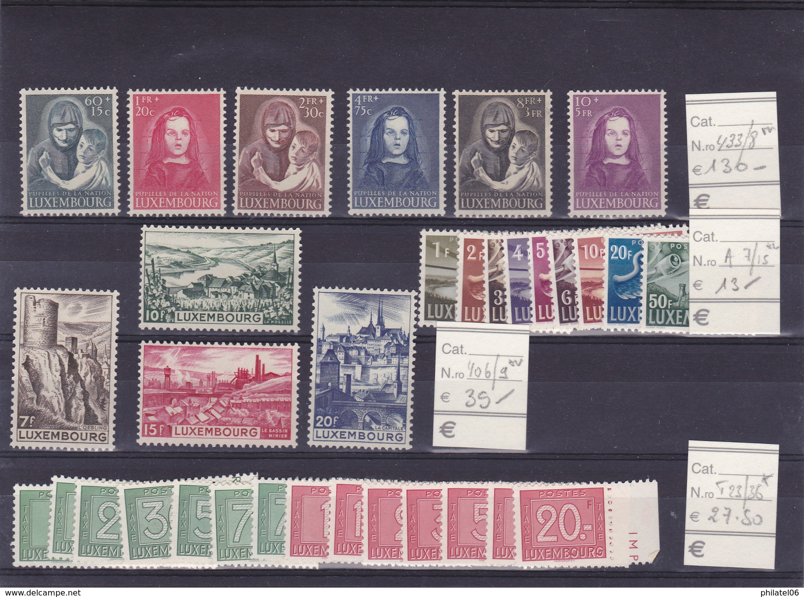 LUXEMBOURG  TIMBRES MNH**  COTE: 200 EUROS - Collections