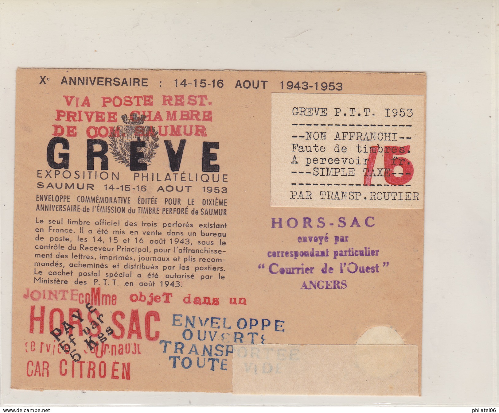 FRANCE  GREVE DE SAUMUR - Other & Unclassified