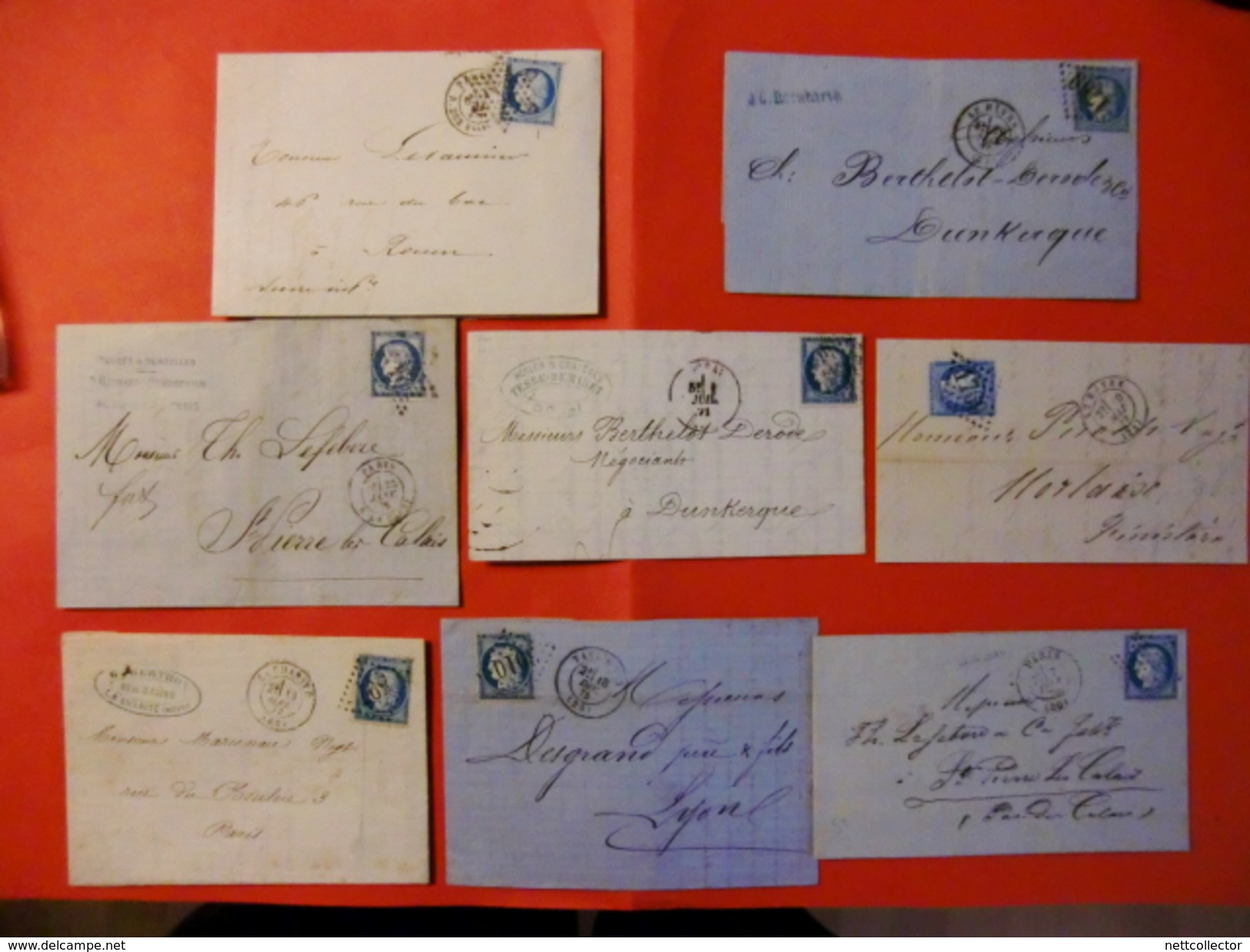 FRANCE COLLECTION 250 LETTRES CLASSIQUES DONT RARES ENTRE 1851 ET 1901 MAJ TB