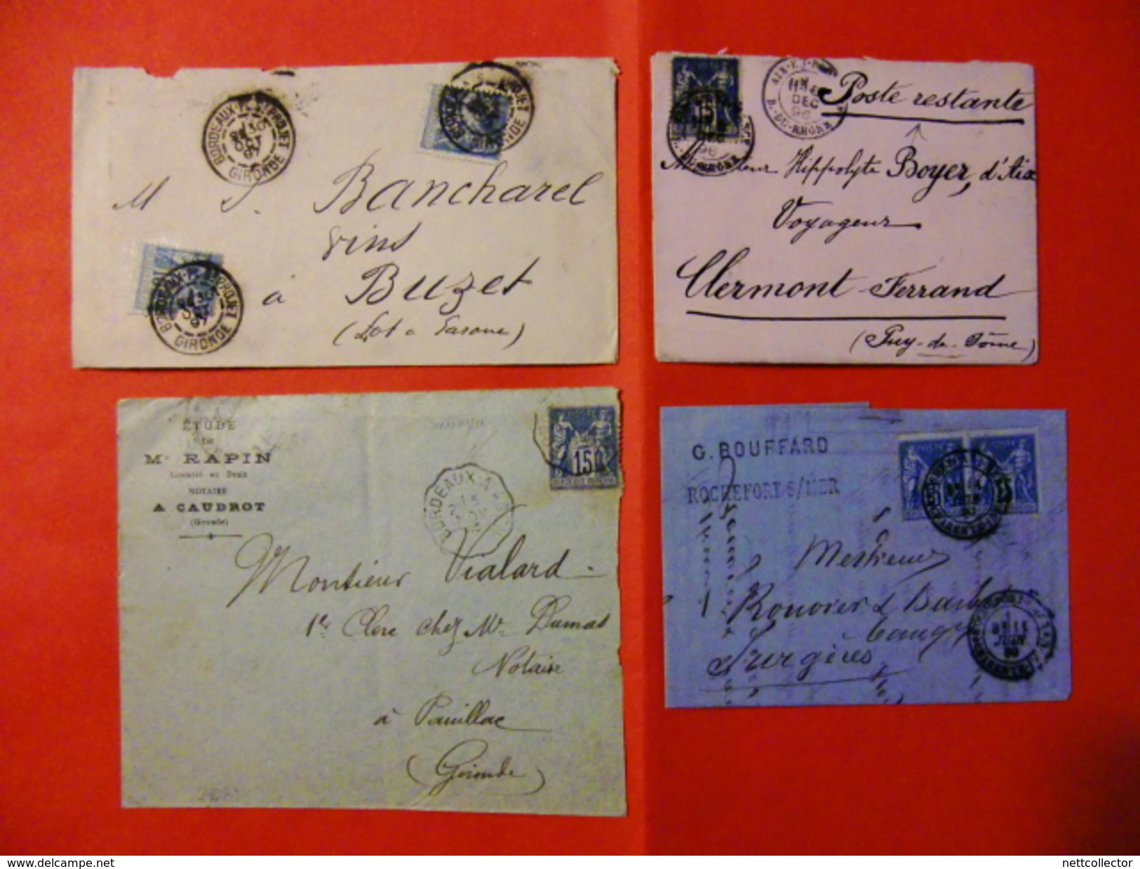 FRANCE COLLECTION 250 LETTRES CLASSIQUES DONT RARES ENTRE 1851 ET 1901 MAJ TB