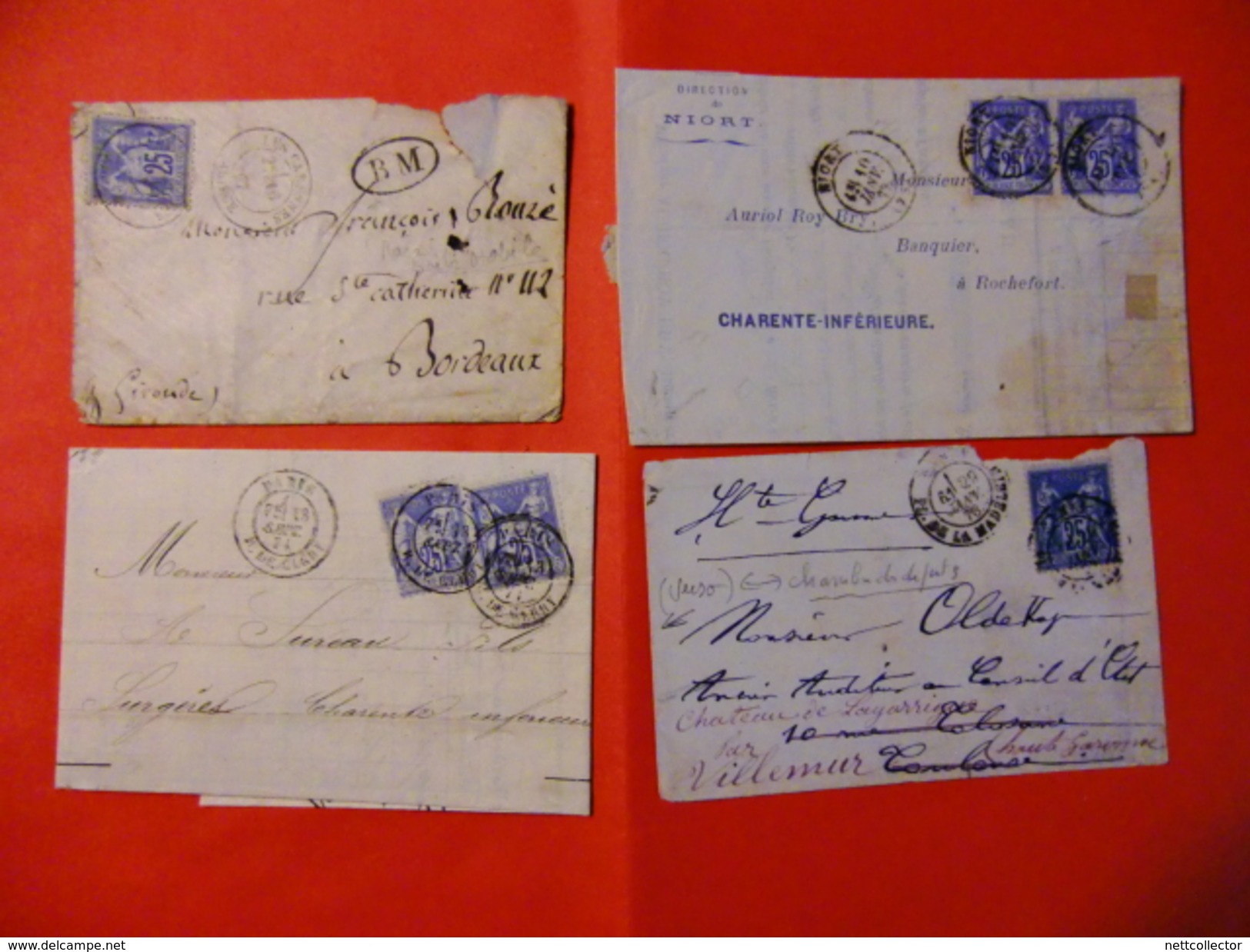 FRANCE COLLECTION 250 LETTRES CLASSIQUES DONT RARES ENTRE 1851 ET 1901 MAJ TB