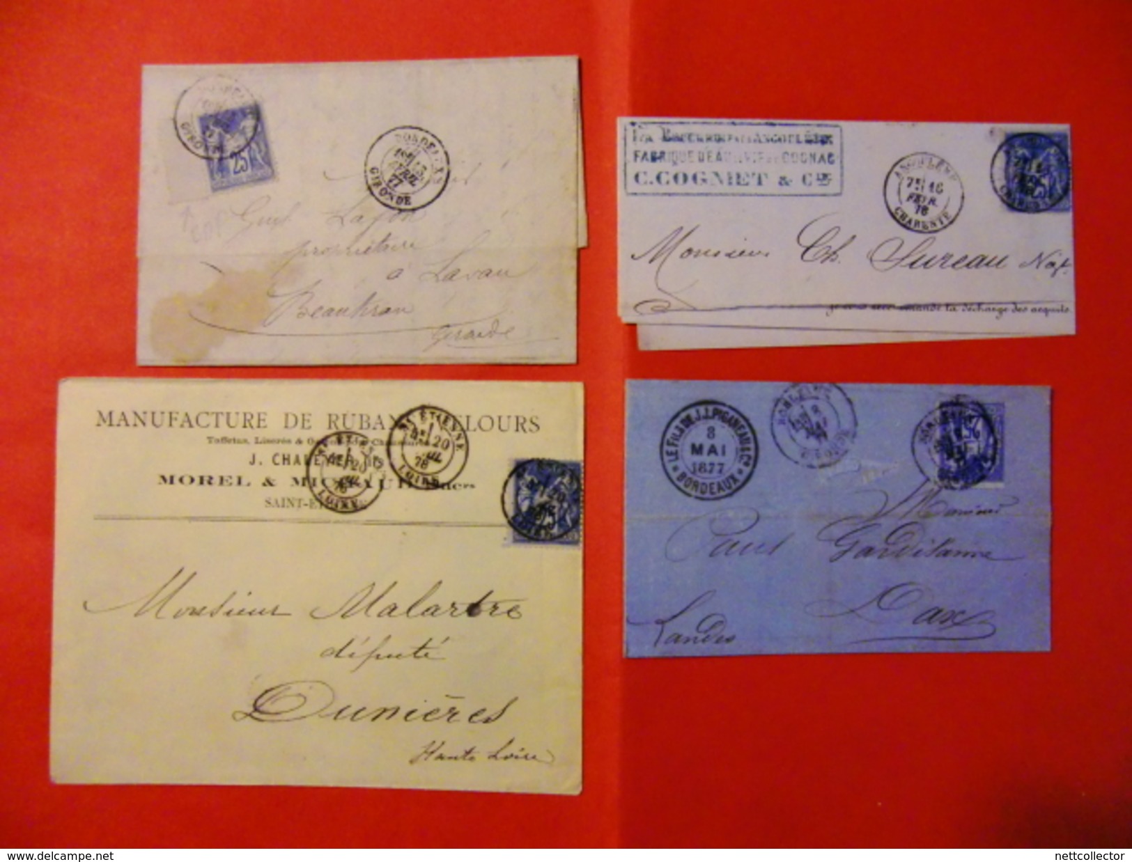 FRANCE COLLECTION 250 LETTRES CLASSIQUES DONT RARES ENTRE 1851 ET 1901 MAJ TB