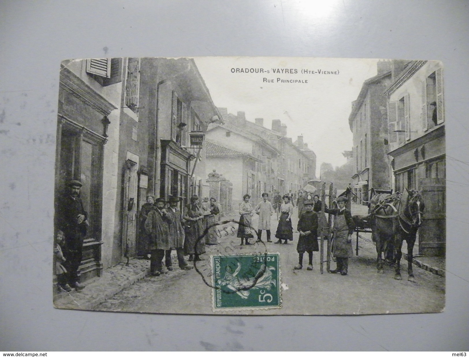 A434. CPA.. 87. ORADOUR-sur-VAYRES. Rue Principale.  Beau Plan Animé. Ecrite & Voyagée - Oradour Sur Vayres