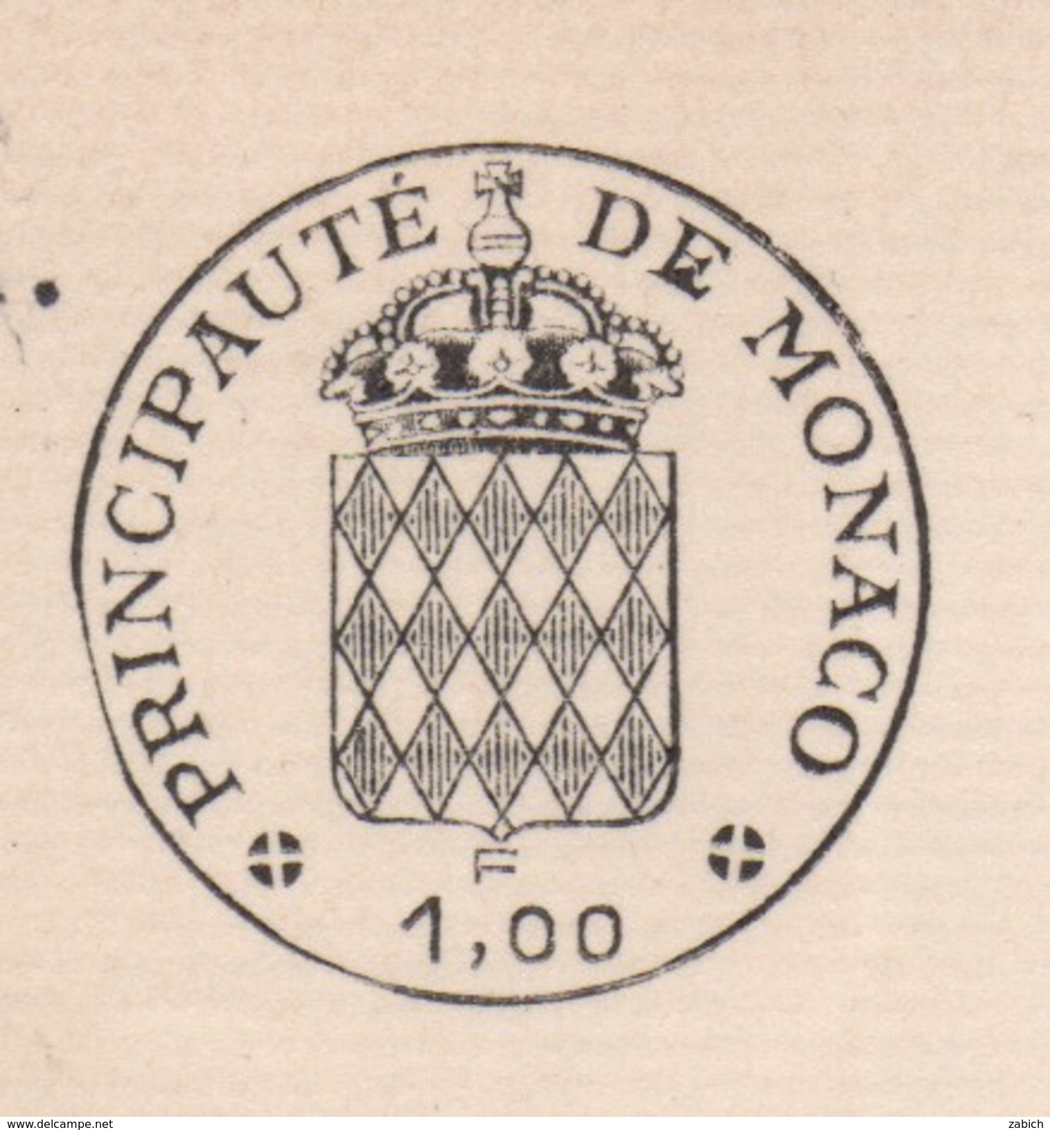 FISCAUX DE MONACO PAPIER TIMBRE à 1F00 "blason" Sur Document Du 1 Décembre 1965 FILIGRANE RAINIER  III - Fiscaux