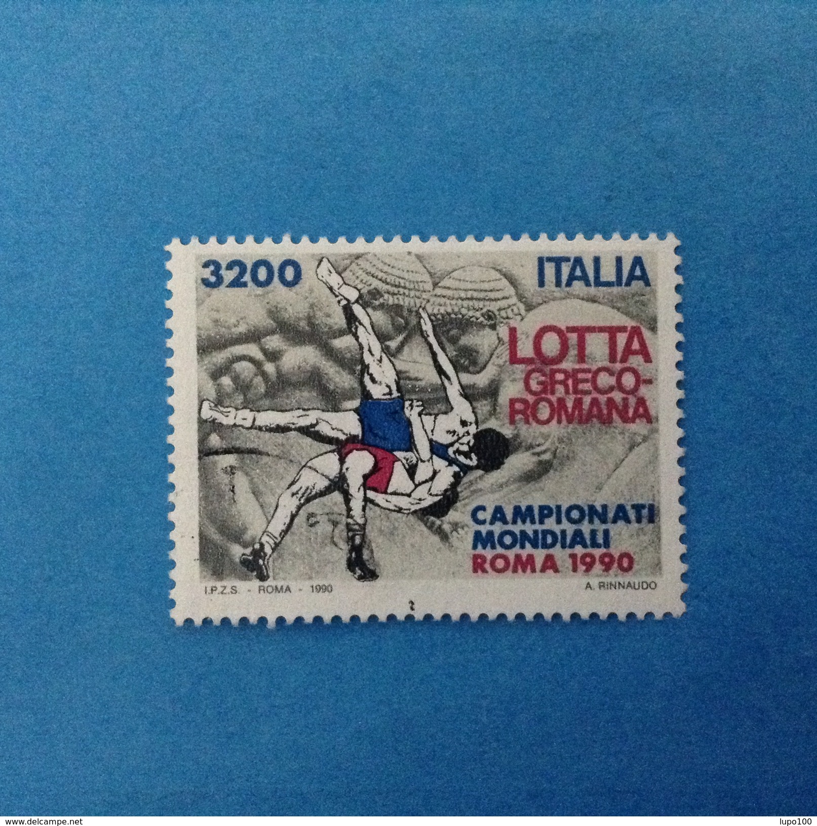 1990 ITALIA FRANCOBOLLO USATO STAMP USED - Lotta Greco Romana 3200 Lire - 1981-90: Usati