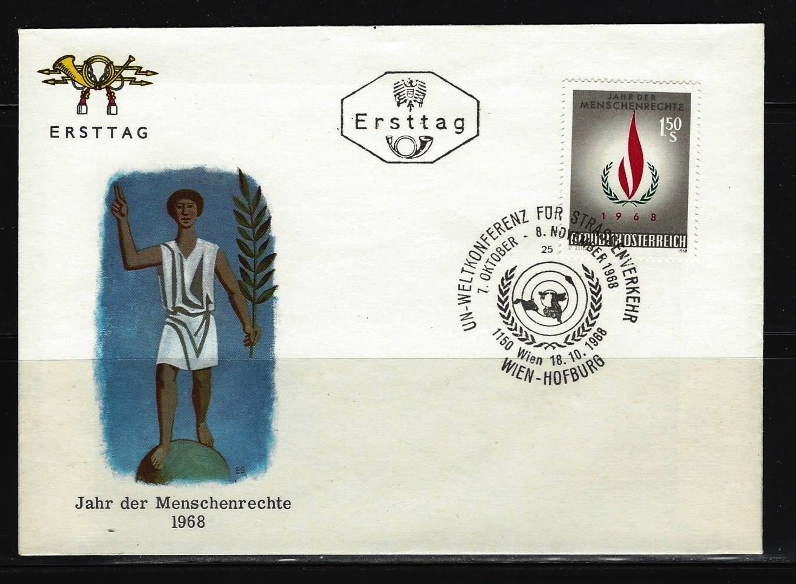 ÖSTERREICH - FDC Mi-Nr. 1272 Internationales Jahr Der Menschenrechte Stempel Wien (10) - FDC