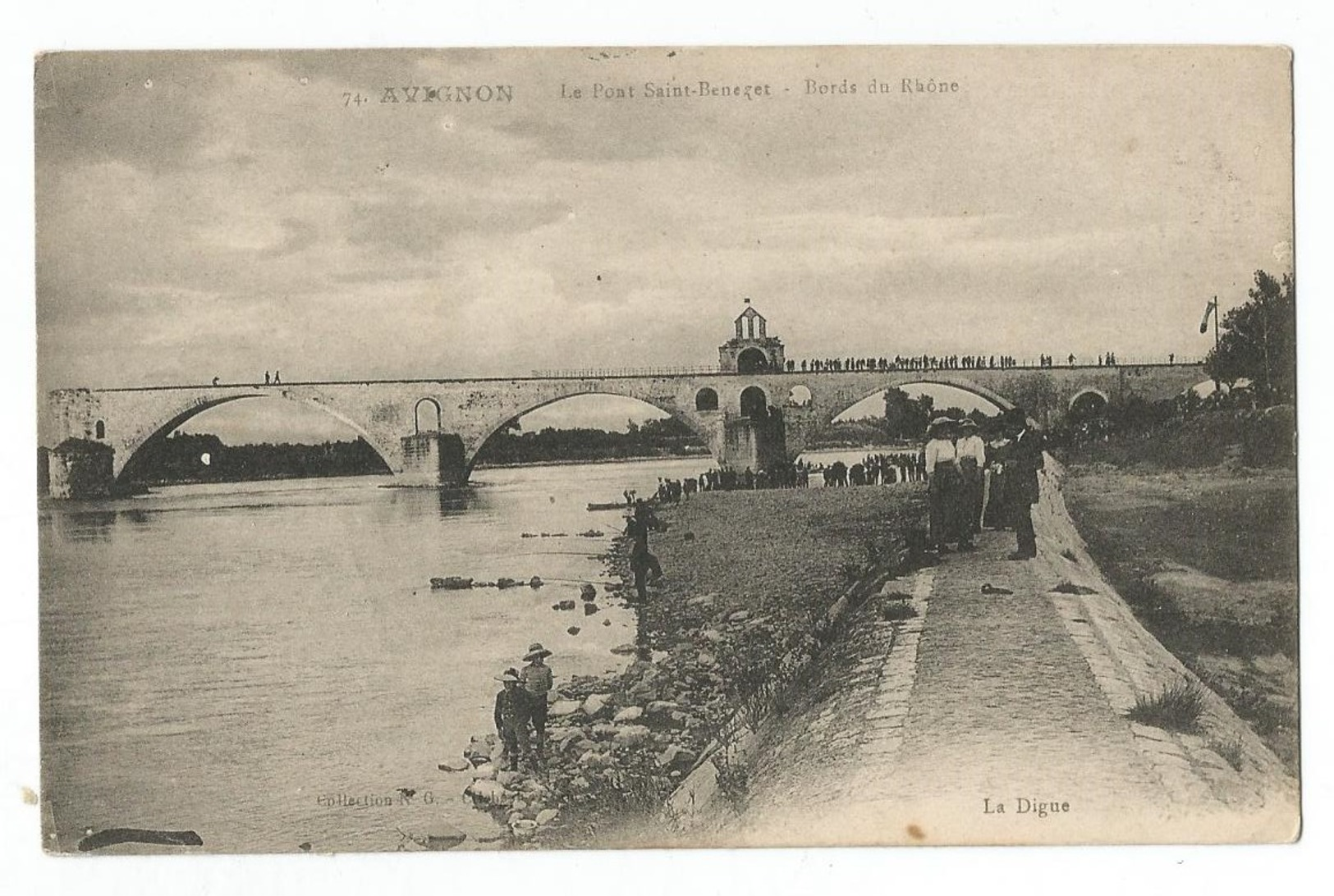 Avignon Le Pont Saint Benezet Bords Du Rhone - Avignon (Palais & Pont)