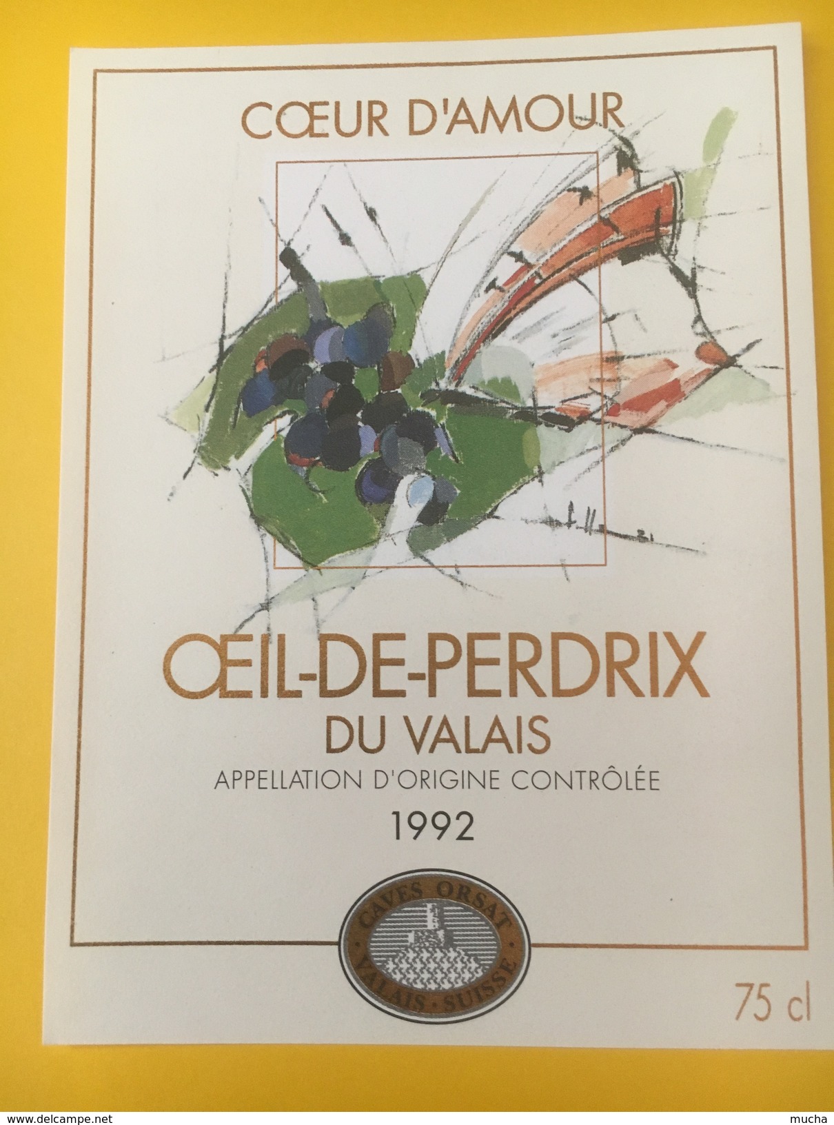 4165 - Coeur D'Amour 1992 Oeil De Perdrix Valais Suisse - Autres & Non Classés