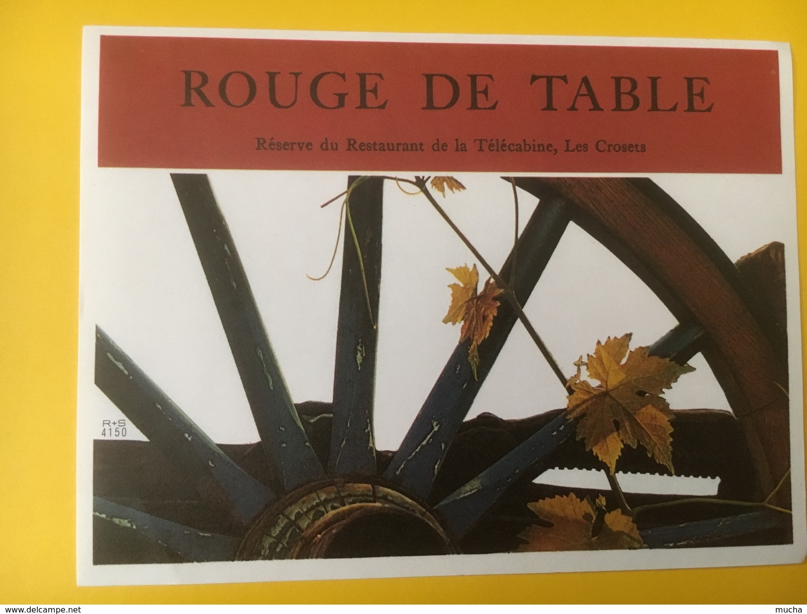 4177 - Rouge De Table Réserve Du Restaurant De La Télécabine Les Crosets Valais Suisse - Autres & Non Classés