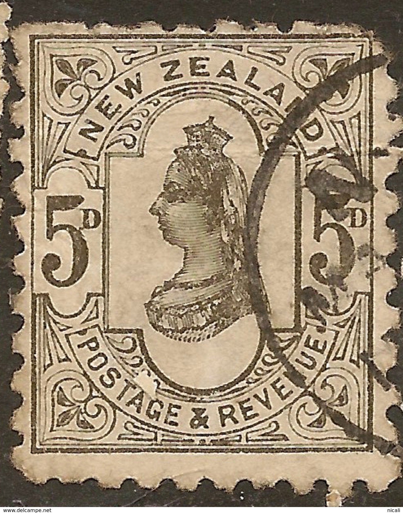 NZ 1882 5d SSF P10 SG 2231 U #ZS852 - Used Stamps