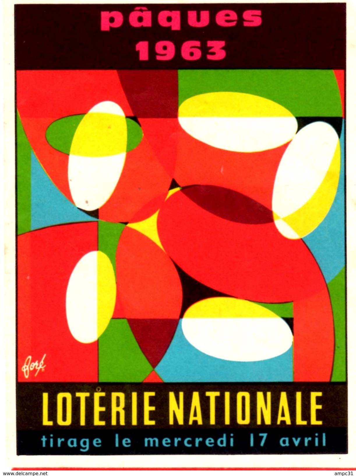 PUBLICITE: LOTERIE NATIONALE A VOIR (9cm X 12cm) - Billetes De Lotería