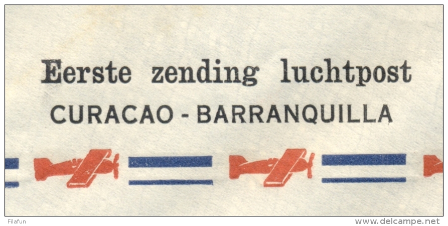 Curacao - 1937 - 10 &amp; 20 Cent Luchtpost Op 1e Vlucht Per Snip Van Curacao - Barranquilla / Columbia - Curaçao, Nederlandse Antillen, Aruba