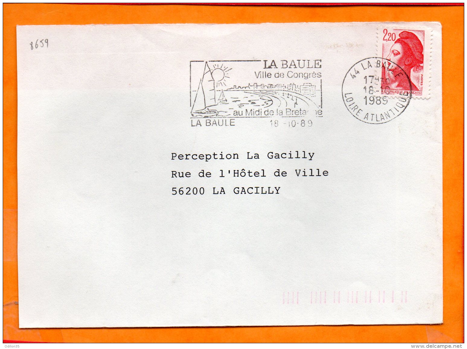 LOIRE-ATL., La Baule, Flamme SCOTEM N° 8659, Ville De Congrès - Oblitérations Mécaniques (flammes)