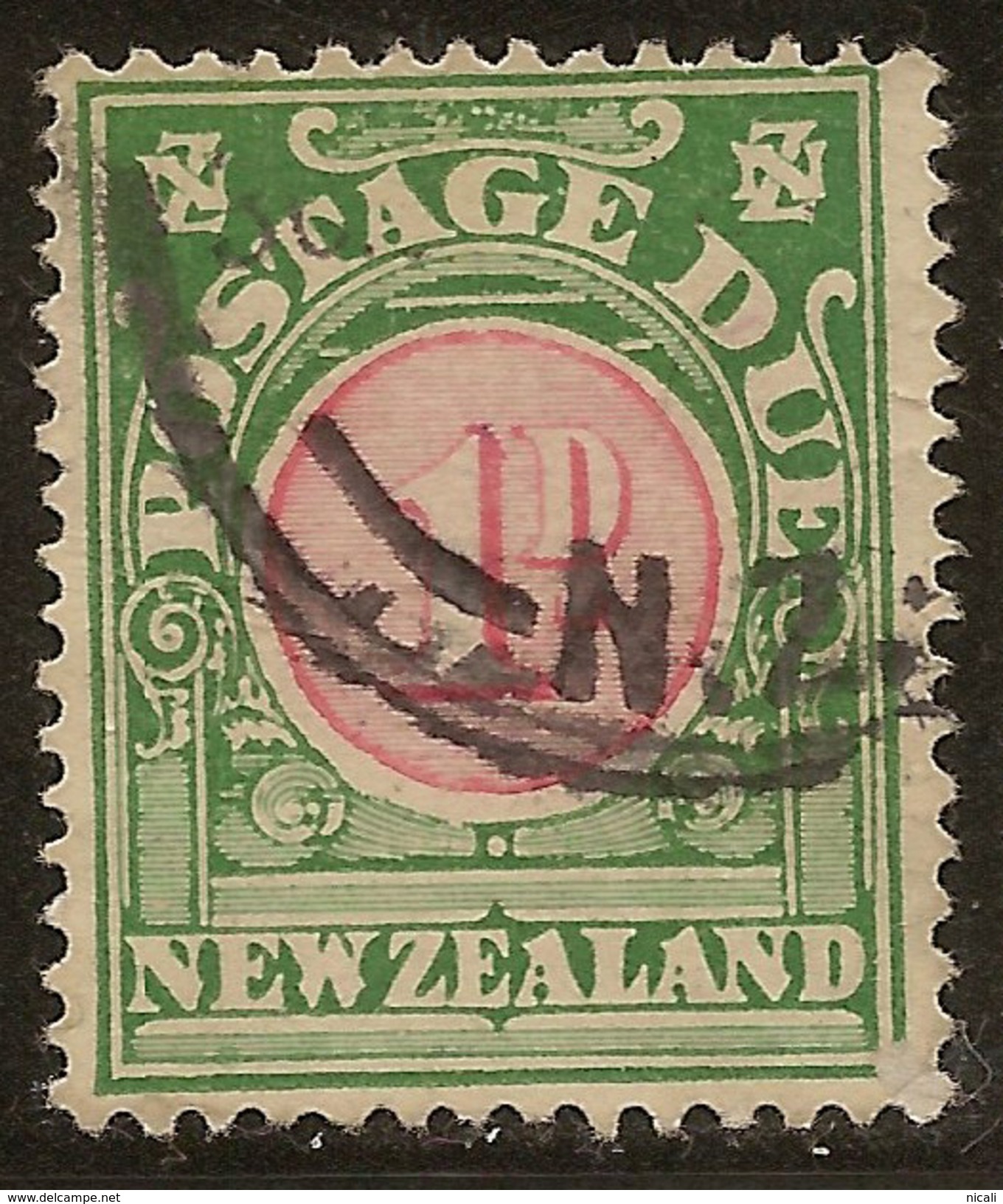 NZ 1902 1d Postage Due SG D38 U #ZS756 - Postage Due