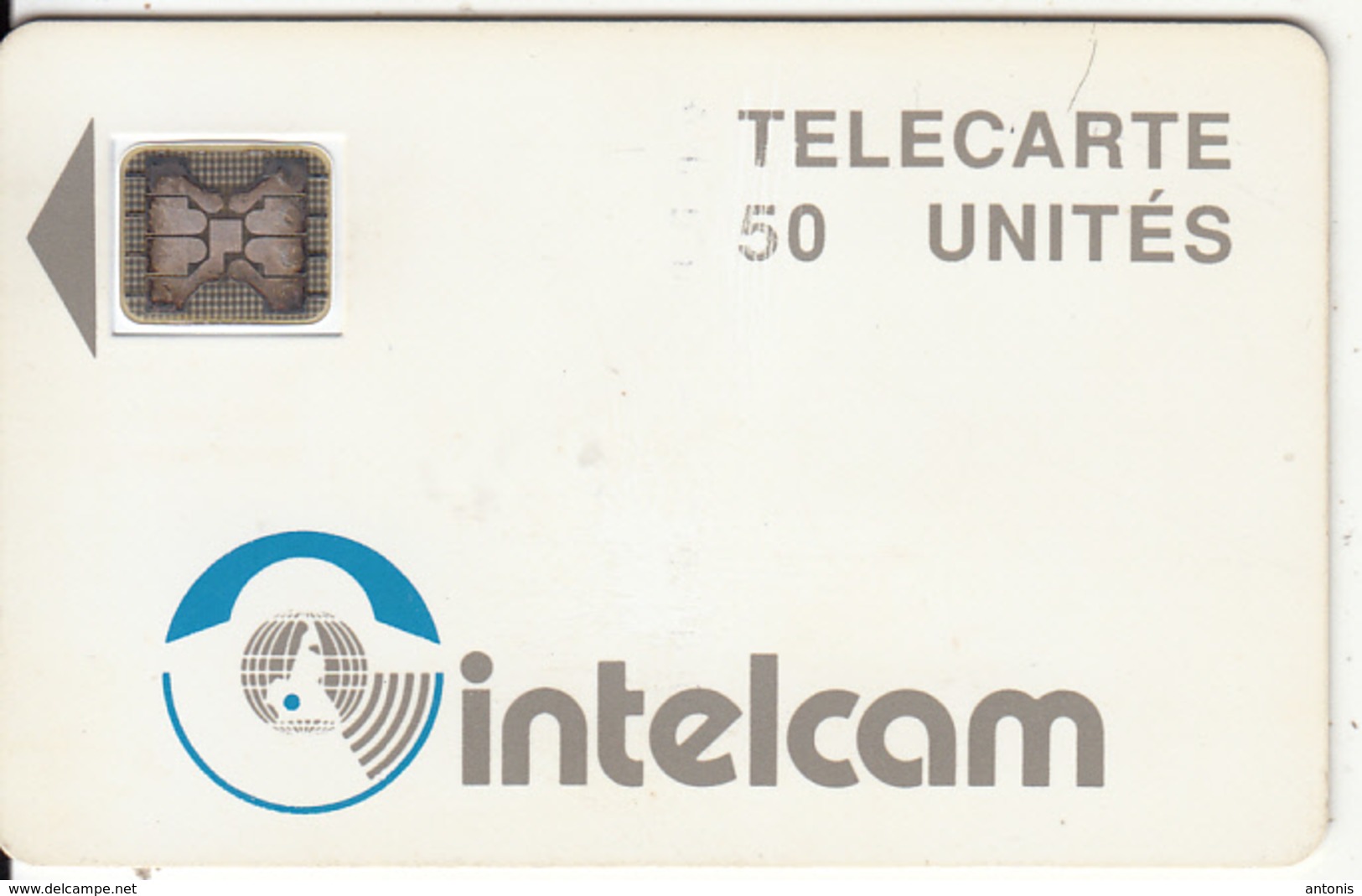 CAMEROON - White, INTELCAM Logo, First Issue 50 Units(large Arrow), Chip SC4, BN : 20992, Used - Cameroon