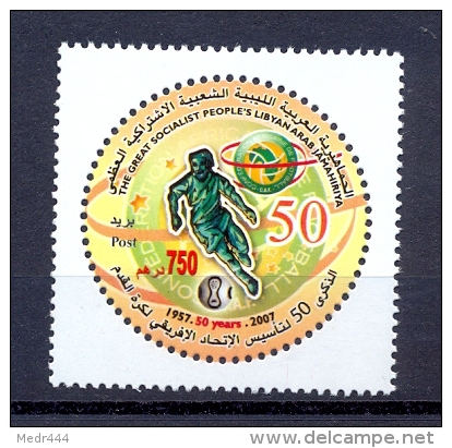 Libya 2007 -  Stamp - The 50th Anniversary Of African Football Association - Libië