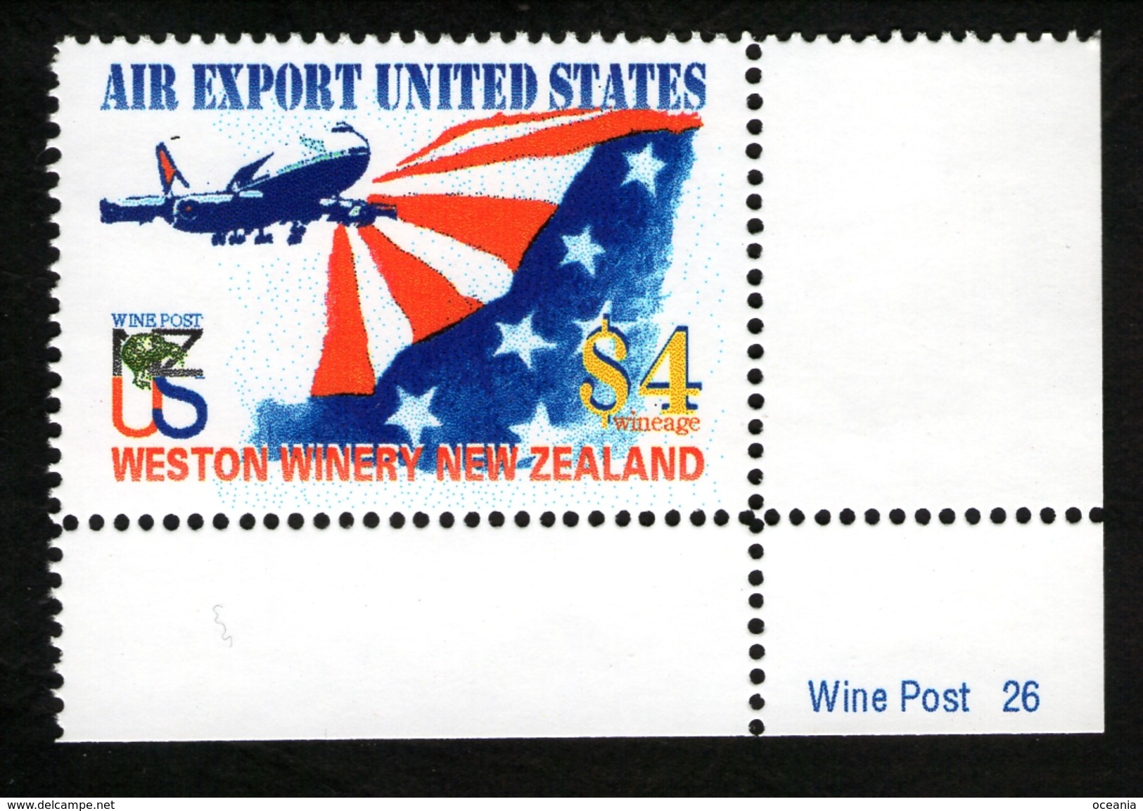 New Zealand Wine Post 2000. Air Export To USA - Other & Unclassified