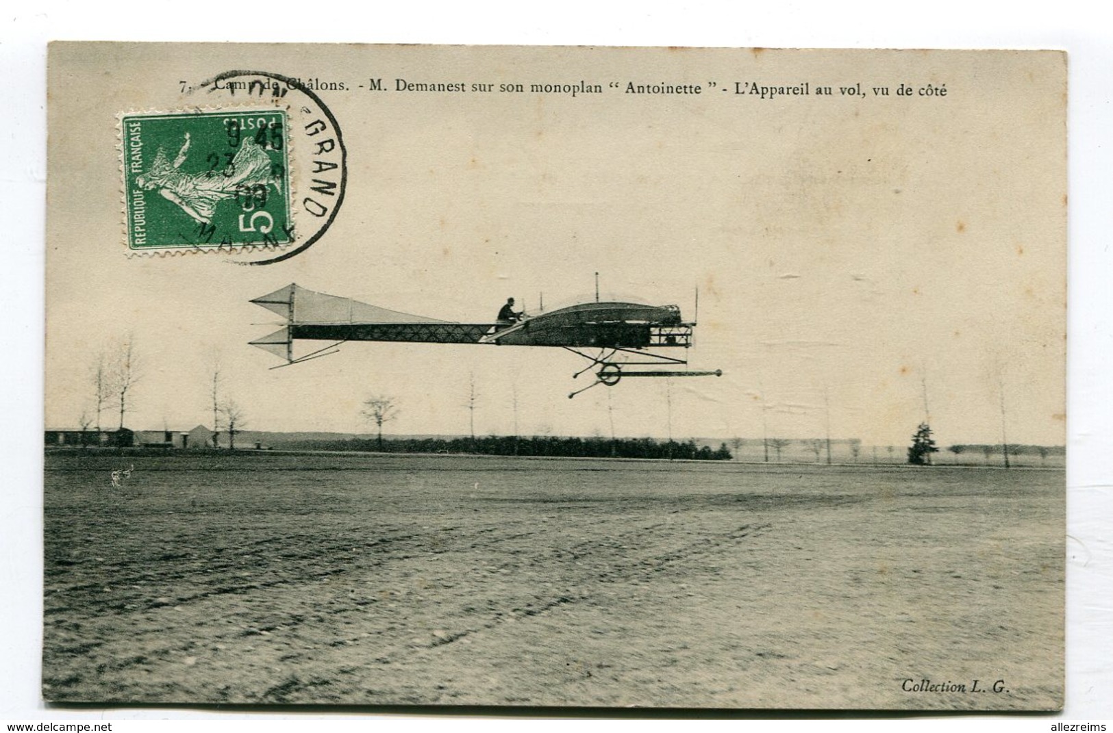 CPA 51 : Camp De Châlons Avion Antoinette Demanest        A VOIR  !!!! - Camp De Châlons - Mourmelon