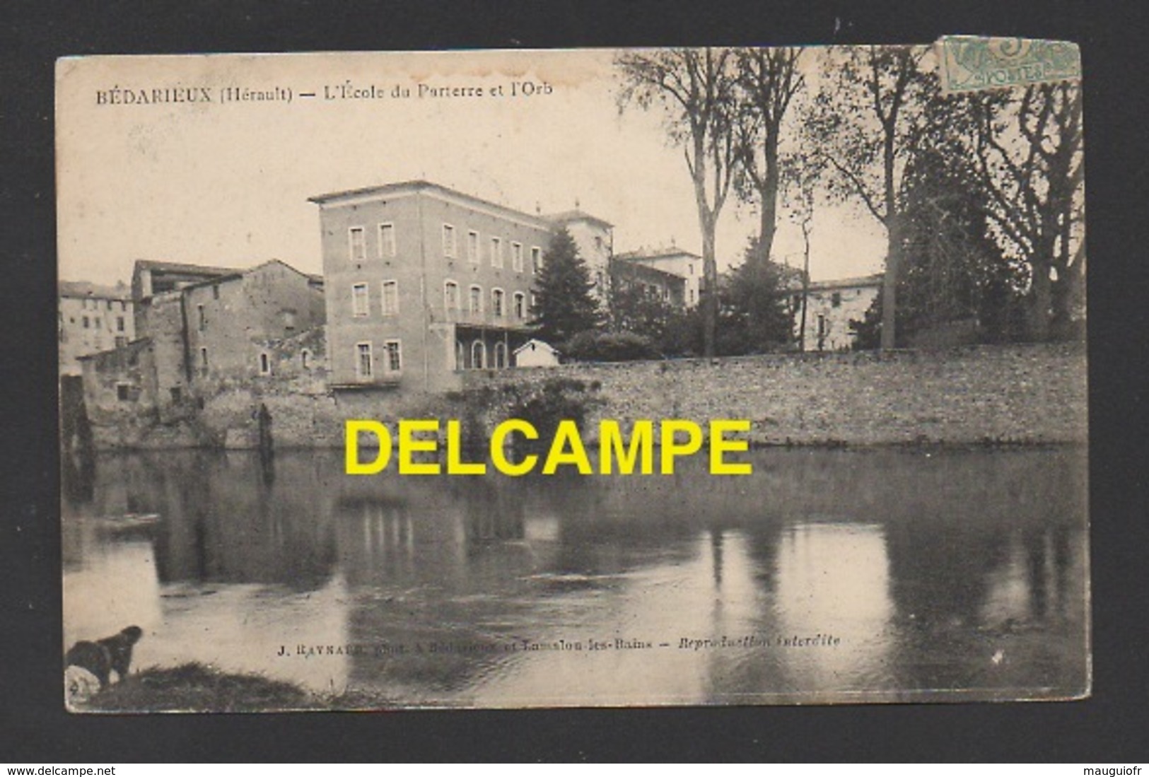 DD / 34 HÉRAULT / BÉDARIEUX / L'ECOLE DU PARTERRE ET L'ORB / CIRCULÉE EN 1906 - Bedarieux