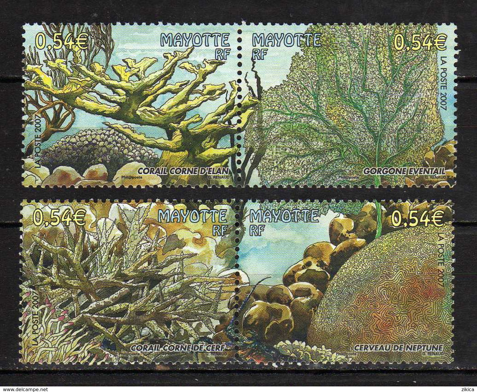 France - Mayotte.2007 Corals. Fauna/Marine Life.MNH - Nuevos